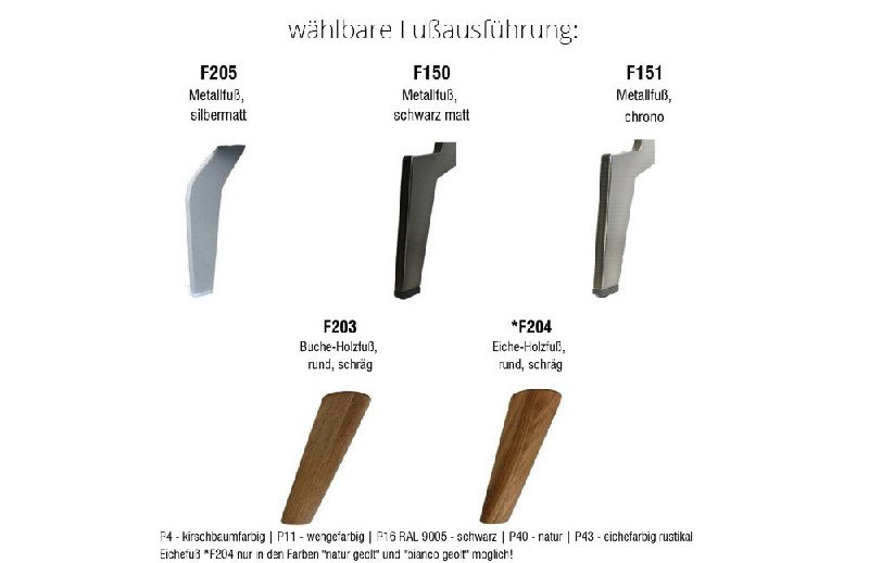 Fußausführung