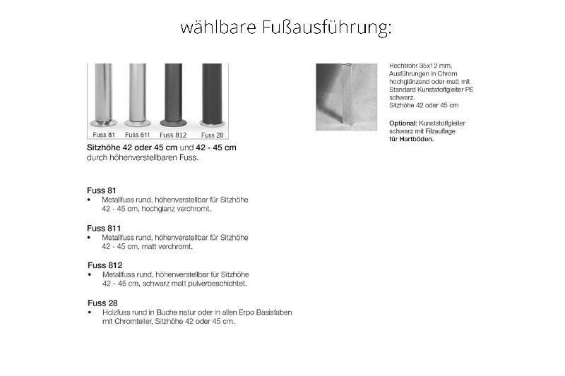 Fußausführung