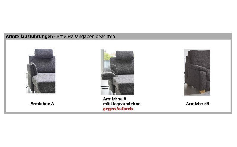 Armlehnenvarianten