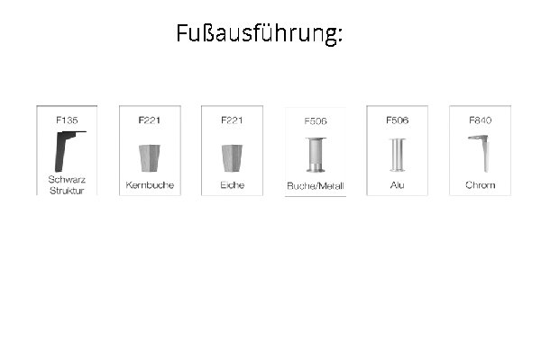 Fußausführungen