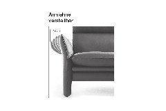 Cuneo-LE21 von Erpo Polstermöbel - Leder-Duo schwarz