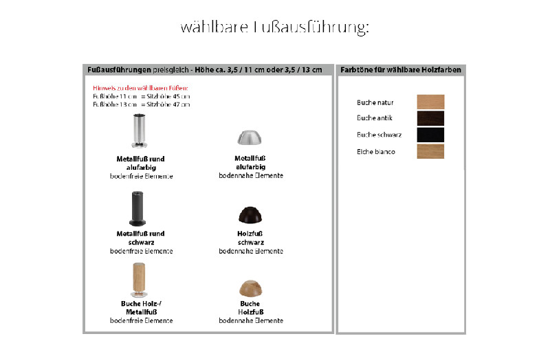 Fußausführung
