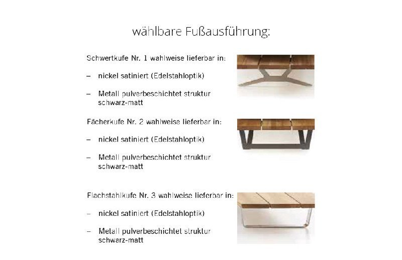 Fußausführung