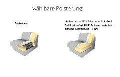 Lorenzo von Polsteria - Ledergarnitur grey-blue