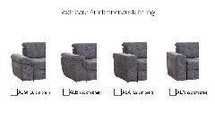 Delta-LE23 von Matex - XXL-Sofa links grau