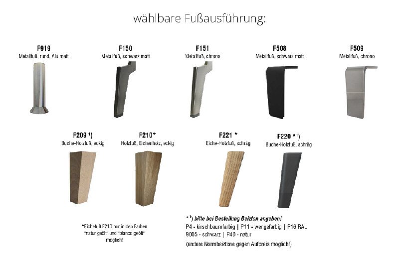 Fußausführung