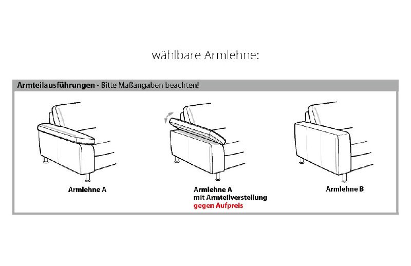 Armlehnenvarianten