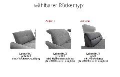 6627 von ALINA - Ecksofa silber rechts