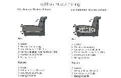Empire-LE17 von Candy - Ecksofa Ausführung rechts graphite