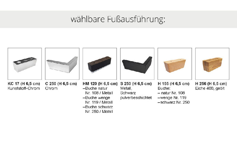 Fußausführung