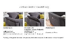 MR 370 von Musterring - Ledercouch Variante rechts grey