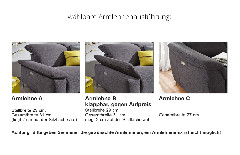 MR 370 von Musterring - Ledercouch Variante rechts grey