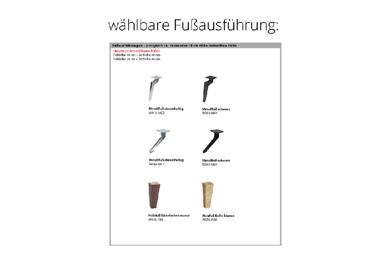 Fußausführung