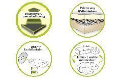 Domino-LE25 von Job - Ecksofa Ausführung rechts mittelgrau