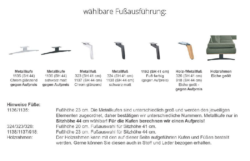 Fußausführung