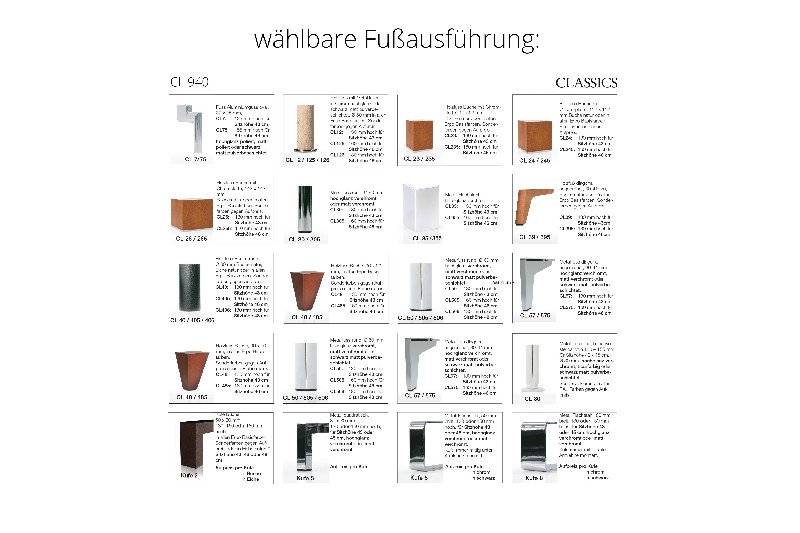 Fußausführung