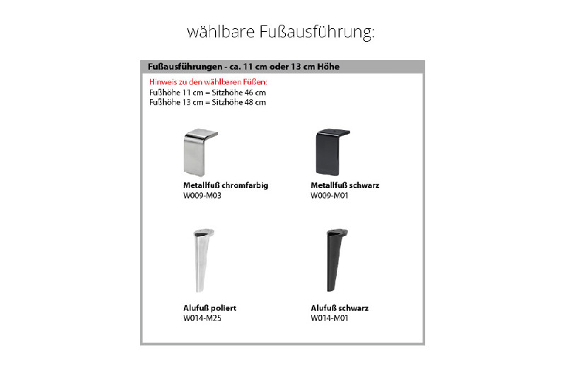 Fußausführung