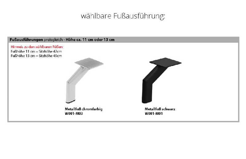 Fußausführung