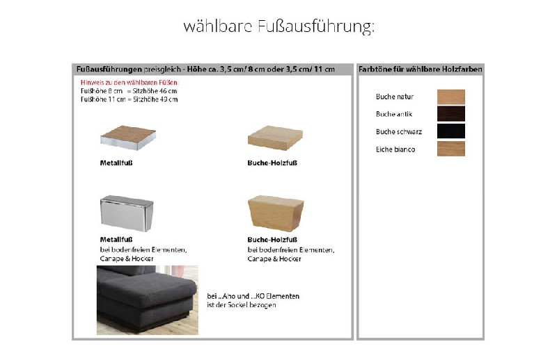 Fußausführung