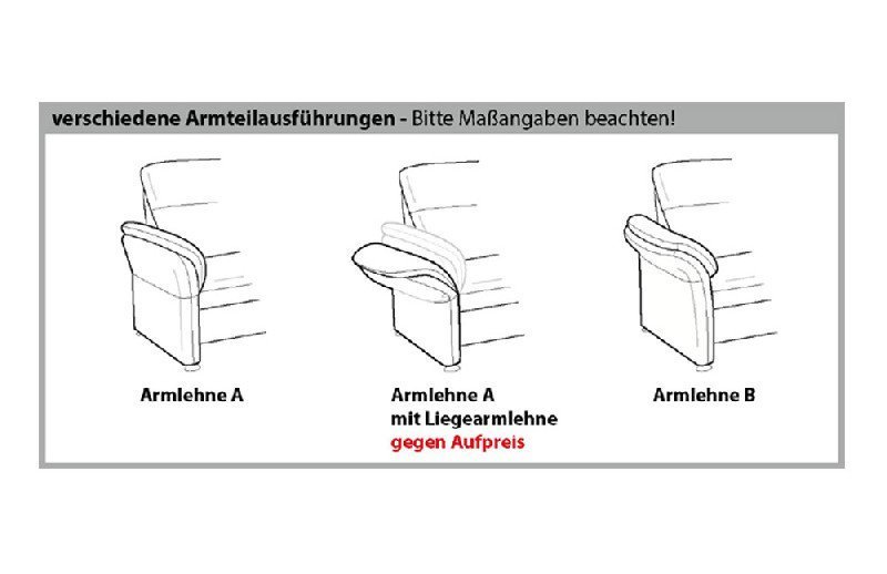 Armlehnenvarianten
