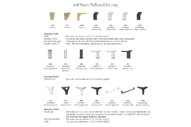 Fußausführung