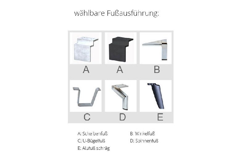 Fußausführung
