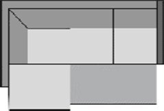 Ecksofa mit Schlaffunktion links