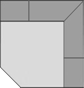 Trapezeckabschlusselement rechts