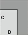 Asymmetrische Ecke rechts
