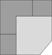 Trapezeckabschlusselement links
