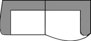 Megasofa mit Rundung rechts