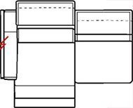 3-Sitzer links mit Relaxfunktion