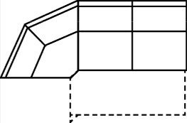 Ecke + 3-Sitzer Zwischenelement