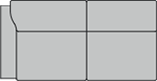 Anreihsofa 2-sitzig links