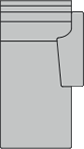 Longchair extra hoch, schmal rechts