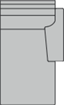 Longchair extra hoch, breit rechts