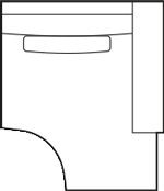 Longchair Ecke abgerundet rechts