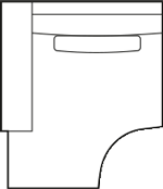 Longchair Ecke abgerundet links