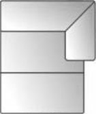 Longchair extra large rechts