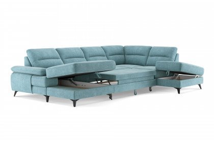 Flavia von COTTA - Wohnlandschaft rechts turquoise