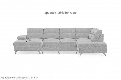 Flavia von COTTA - Wohnlandschaft rechts turquoise