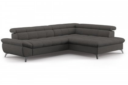 Apollo-LE25 von COTTA - Eckgarnitur rechts dark-grey