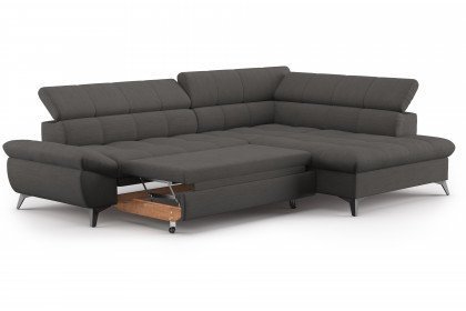 Apollo-LE25 von COTTA - Eckgarnitur rechts dark-grey