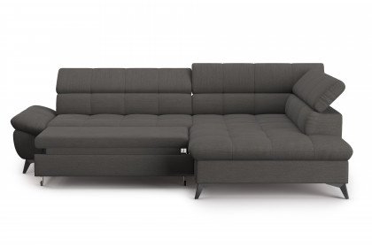 Apollo-LE25 von COTTA - Eckgarnitur rechts dark-grey