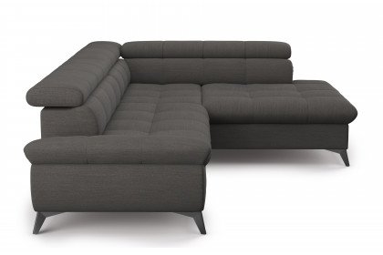 Apollo-LE25 von COTTA - Eckgarnitur rechts dark-grey