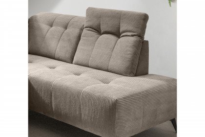 Fiore-LE25 von Benformato - Eckcouch rechts grau-braun