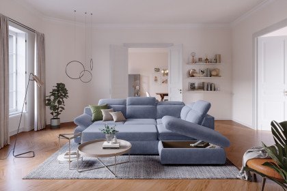 Lorena von COTTA - Eckcouch rechts blue