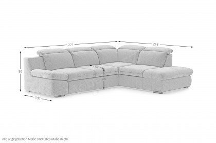Lorena von COTTA - Eckcouch rechts blue