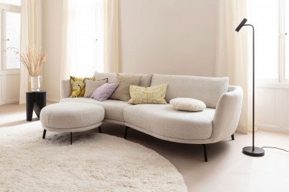 Pearl-LE25 von SCHÖNER WOHNEN - Polstersofa rechts snow