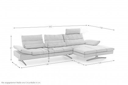 16741 Seventy5 von Willi Schillig - Ecksofa Variante rechts sand